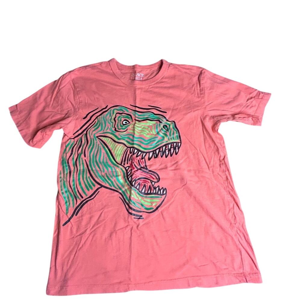 Children's Place boys short sleeve Dino Graphic t-shirt vibrant T Rex size M 7/8